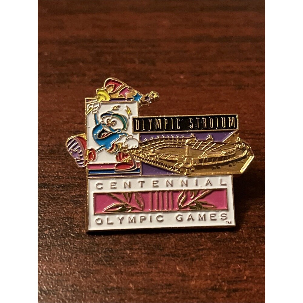1996 Atlanta Olympics Izzy Olympic Stadium Centennial Games Lapel Hat Pin
